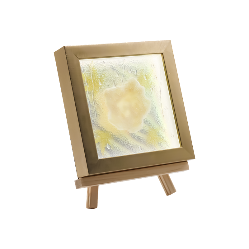 Square Light Yellow Maple Leaf Art Light - Maple Frost