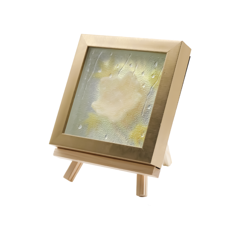 Square Light Yellow Maple Leaf Art Light - Maple Frost