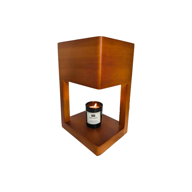 Lysvarmerlampe med enkel geometrisk ramme - stille hjørne